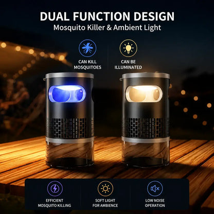 【Summervibes】Indoor Insect Trap - Effective Suction & UV Light Catcher for Mosquitoes, Fruit Flies, Gnats & Moths - Quiet & Non-Zapper for Home