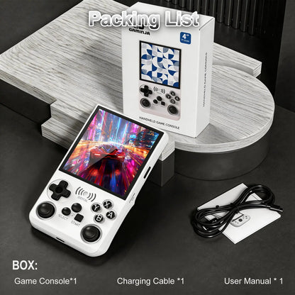 GAMINJA Online Handheld Game Console, 4-Inch HD Screen, 19+ Emulators, Online Battle & Game Download, 3500Mah Long Battery Life, Retro Portable Gaming Device, Portable Gaming System