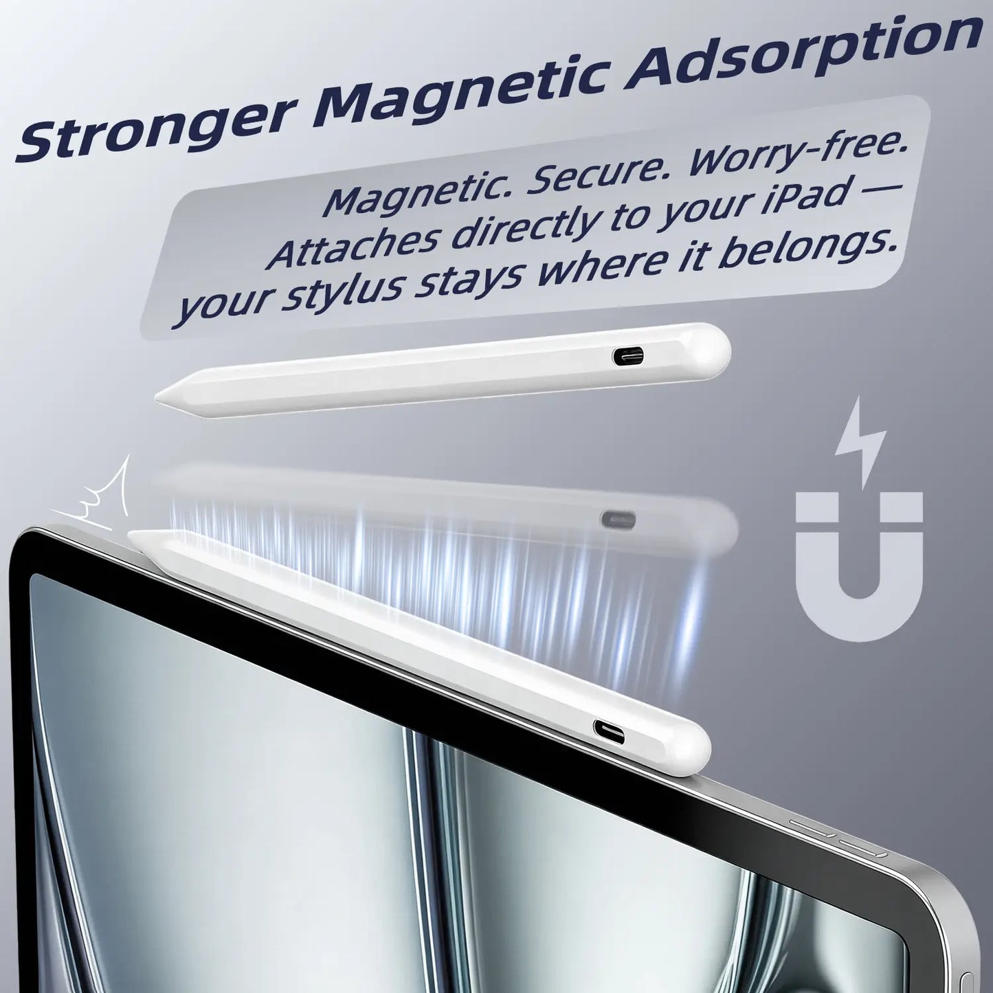 Stylus Pen for Ipad Fast Charge with Palm Rejection Tilt Sensitivity Active Touch Screen Pencil Compatible with Ipad 6/7/8/9/10 Pro12.9&11 Air3/4/5 Mini5/6/7 Tiktokshopholidayhaul