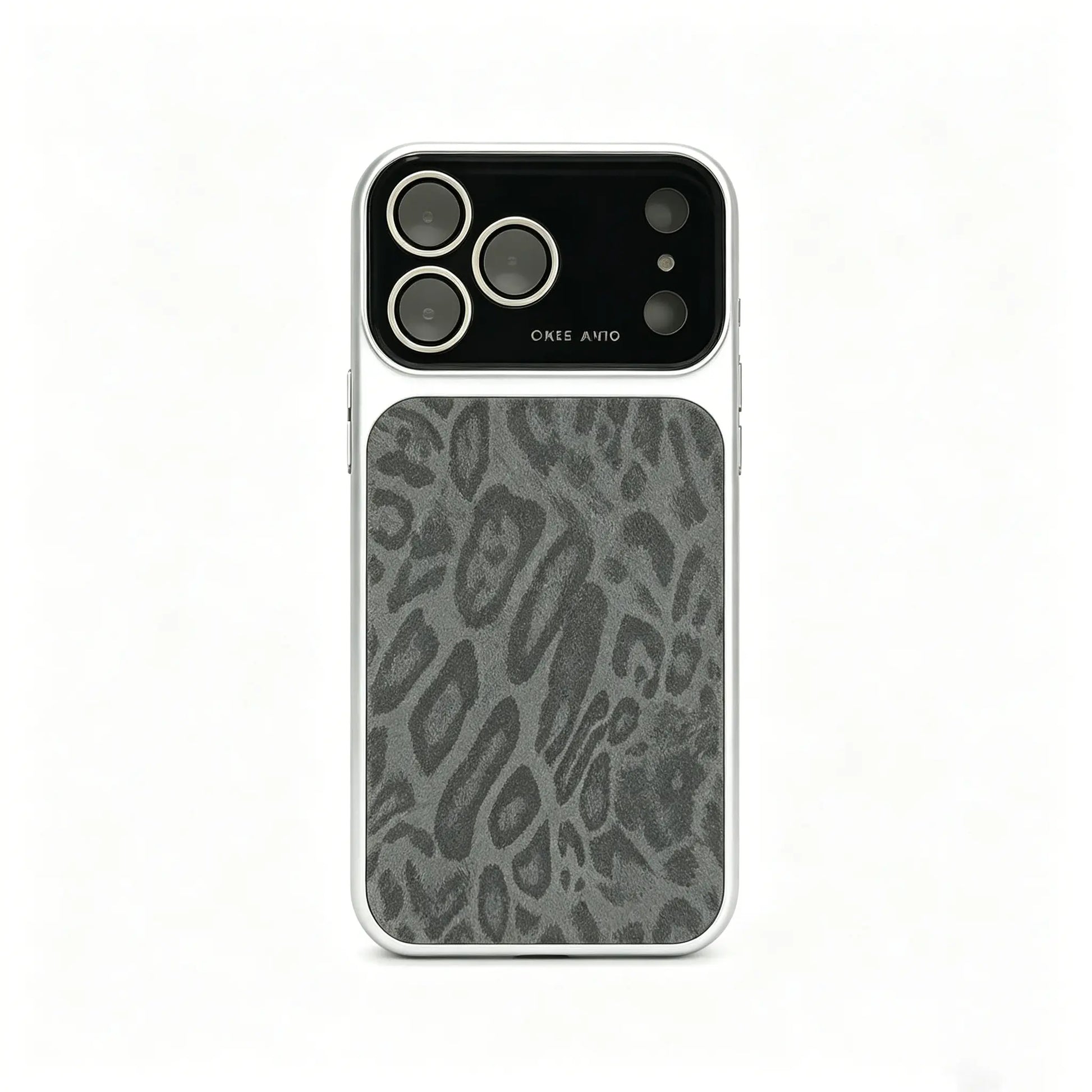 Luxury Leopard Print Large Viewfinder Phone Case for Iphone 14/15/16/17 Series, TPU+ Pcdual-Layer Shockproof Protective Cover with Anti-Scratch, Non-Slip & Full Camera Lens Protection, Stylish Orange Faux Suede Texture