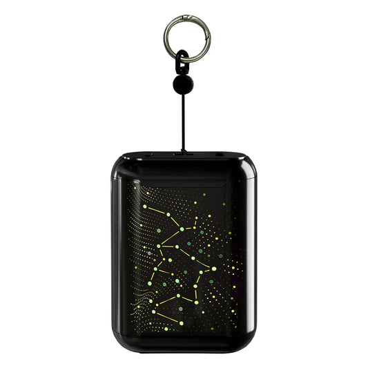 5000Mah Mini Power Bank (5000-10000Mah Range), 22.5W Fast Charging, USB Type-C Chargeable Port, LED Indicators with Neon Cool Lighting, Starry Sky Design, Portable Mobile Device Accessories for On-The-Go Use