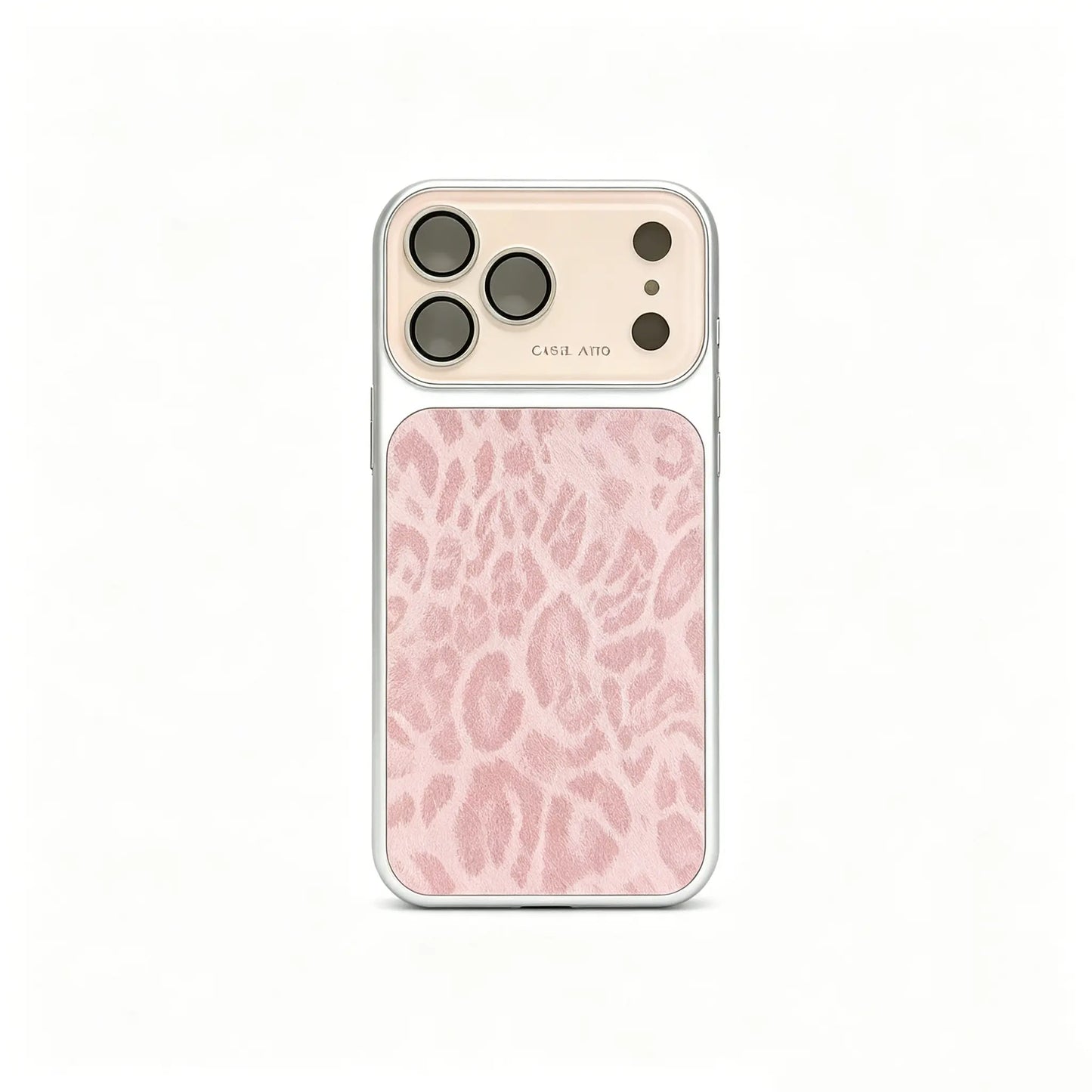 Luxury Leopard Print Large Viewfinder Phone Case for Iphone 14/15/16/17 Series, TPU+ Pcdual-Layer Shockproof Protective Cover with Anti-Scratch, Non-Slip & Full Camera Lens Protection, Stylish Orange Faux Suede Texture