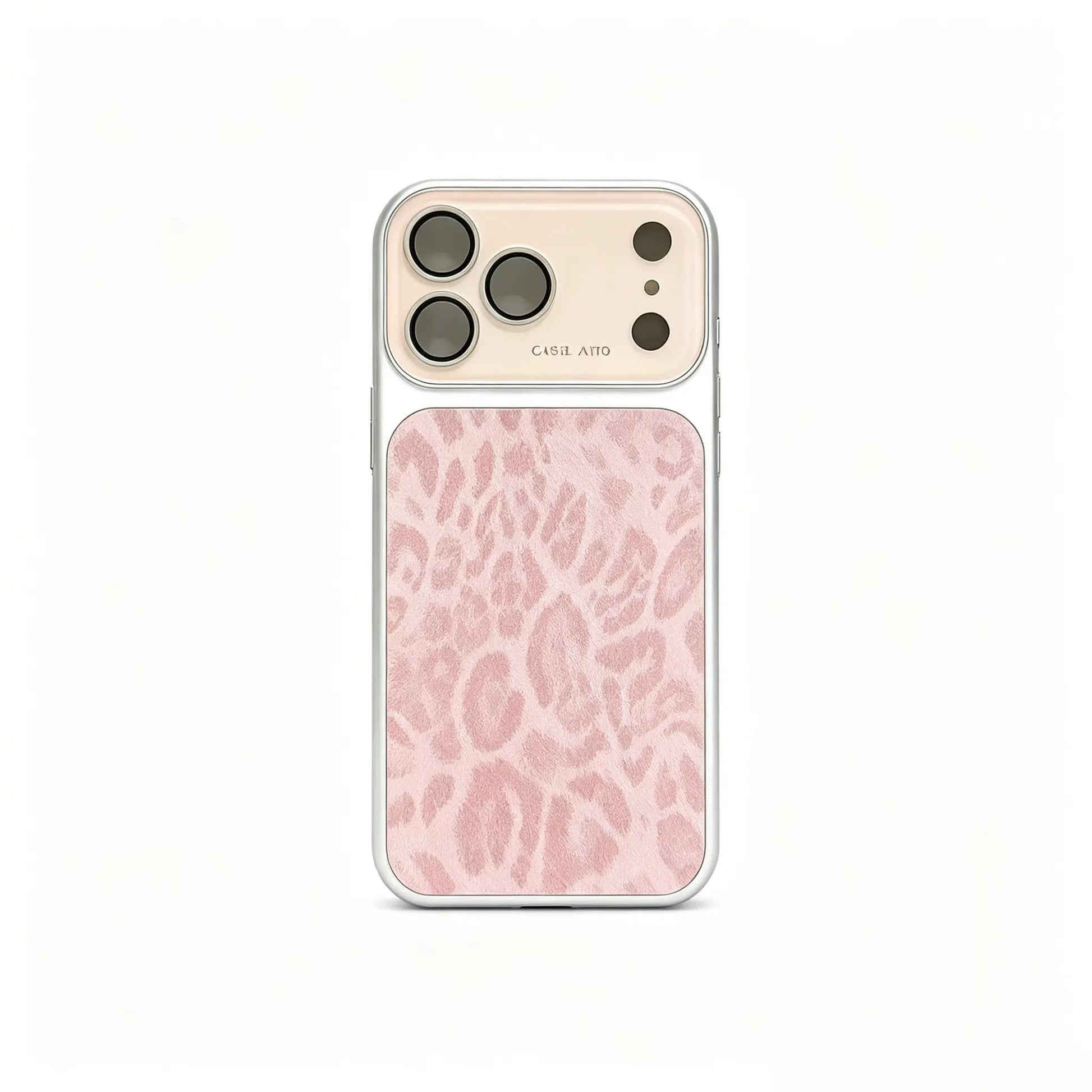 Luxury Leopard Print Large Viewfinder Phone Case for Iphone 14/15/16/17 Series, TPU+ Pcdual-Layer Shockproof Protective Cover with Anti-Scratch, Non-Slip & Full Camera Lens Protection, Stylish Orange Faux Suede Texture