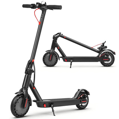Electric Scooter, 19 MPH Max Speed, 21 Miles Range, 350W Motor, Long Range Battery, 8.5'' Solid Tires, Climbable, Dual Brakes, App, Foldable Portable Commuter Scooter, Perfect Gift for Adults Teens