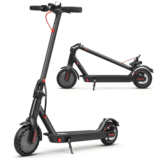 Electric Scooter, 19 MPH Max Speed, 21 Miles Range, 350W Motor, Long Range Battery, 8.5'' Solid Tires, Climbable, Dual Brakes, App, Foldable Portable Commuter Scooter, Perfect Gift for Adults Teens