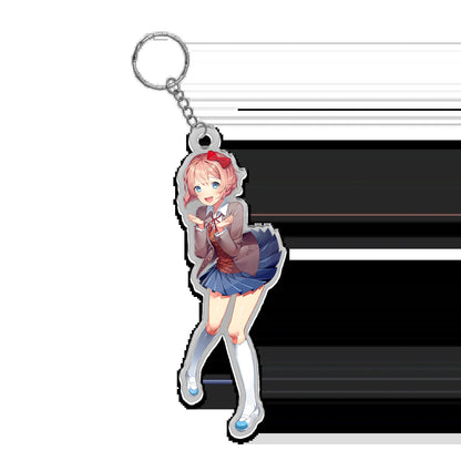 Doki Doki Acrylic Keychains, Ddlc Fashion Keychain, Custom Keychain, Cute Gift