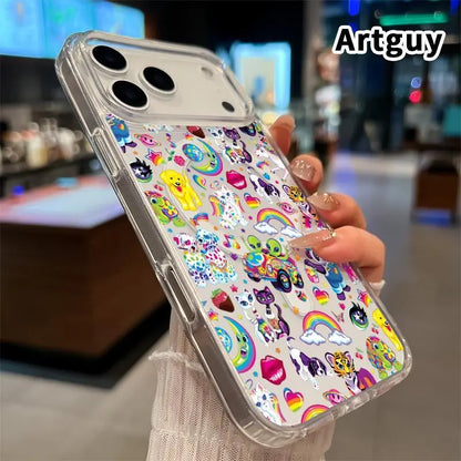 Whimsical Creature Fantasy Pattern Magnetic Phone Case for Iphone 17 16 Pro Max plus 15 14 13 12 11 Air E Anti-Yellowing Shockproof Lightweight Transparent Acrylic Large Hole Soft Cover Supports Wireless Charging