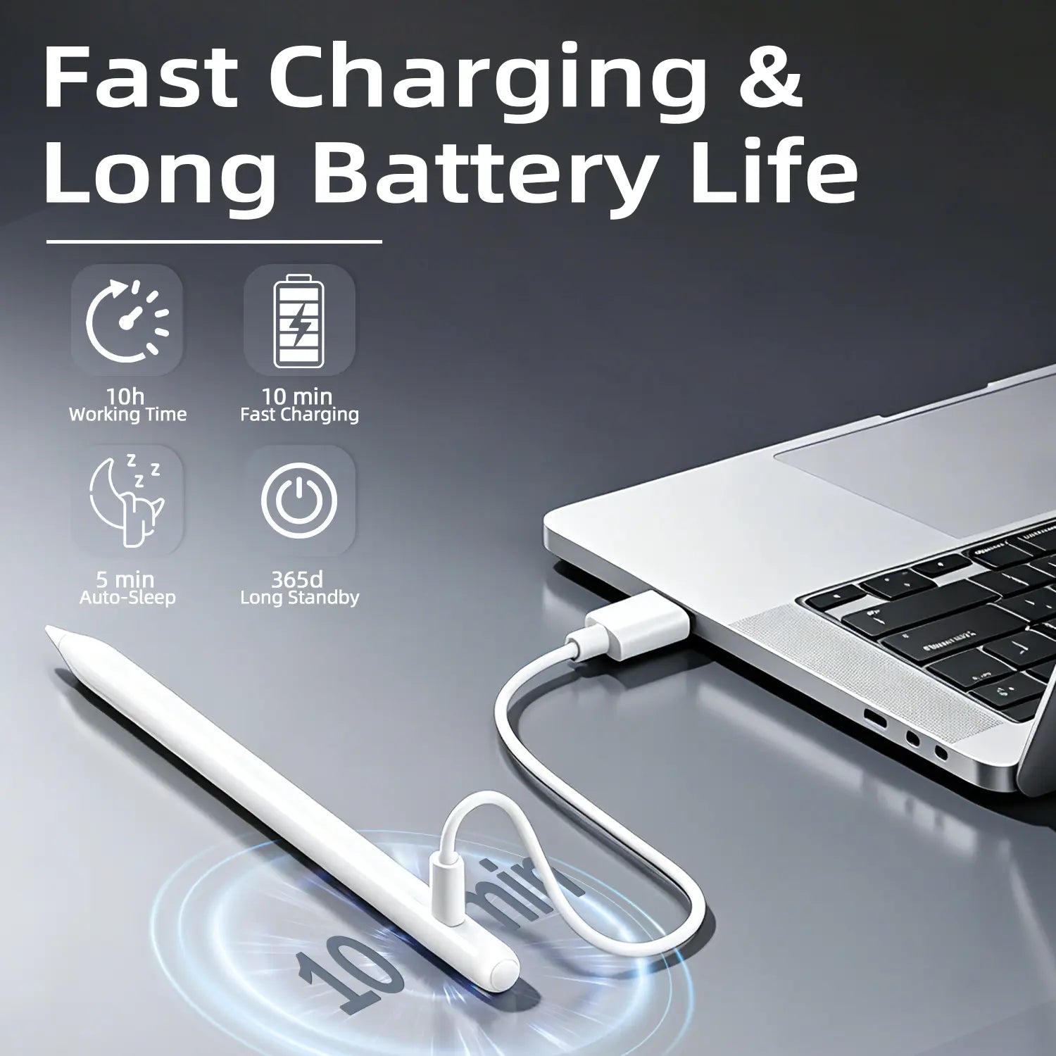 Stylus Pen for Ipad Fast Charge with Palm Rejection Tilt Sensitivity Active Touch Screen Pencil Compatible with Ipad 6/7/8/9/10 Pro12.9&11 Air3/4/5 Mini5/6/7 Tiktokshopholidayhaul
