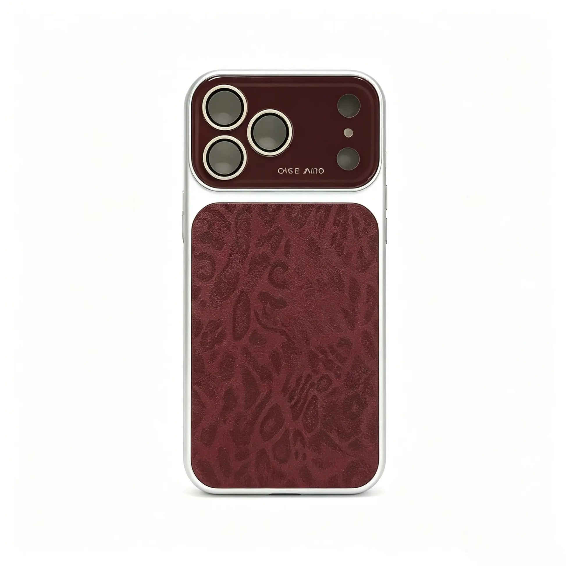 Luxury Leopard Print Large Viewfinder Phone Case for Iphone 14/15/16/17 Series, TPU+ Pcdual-Layer Shockproof Protective Cover with Anti-Scratch, Non-Slip & Full Camera Lens Protection, Stylish Orange Faux Suede Texture