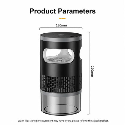 【Summervibes】Indoor Insect Trap - Effective Suction & UV Light Catcher for Mosquitoes, Fruit Flies, Gnats & Moths - Quiet & Non-Zapper for Home