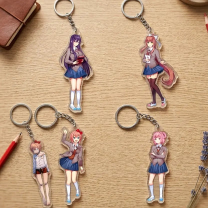 Doki Doki Acrylic Keychains, Ddlc Fashion Keychain, Custom Keychain, Cute Gift