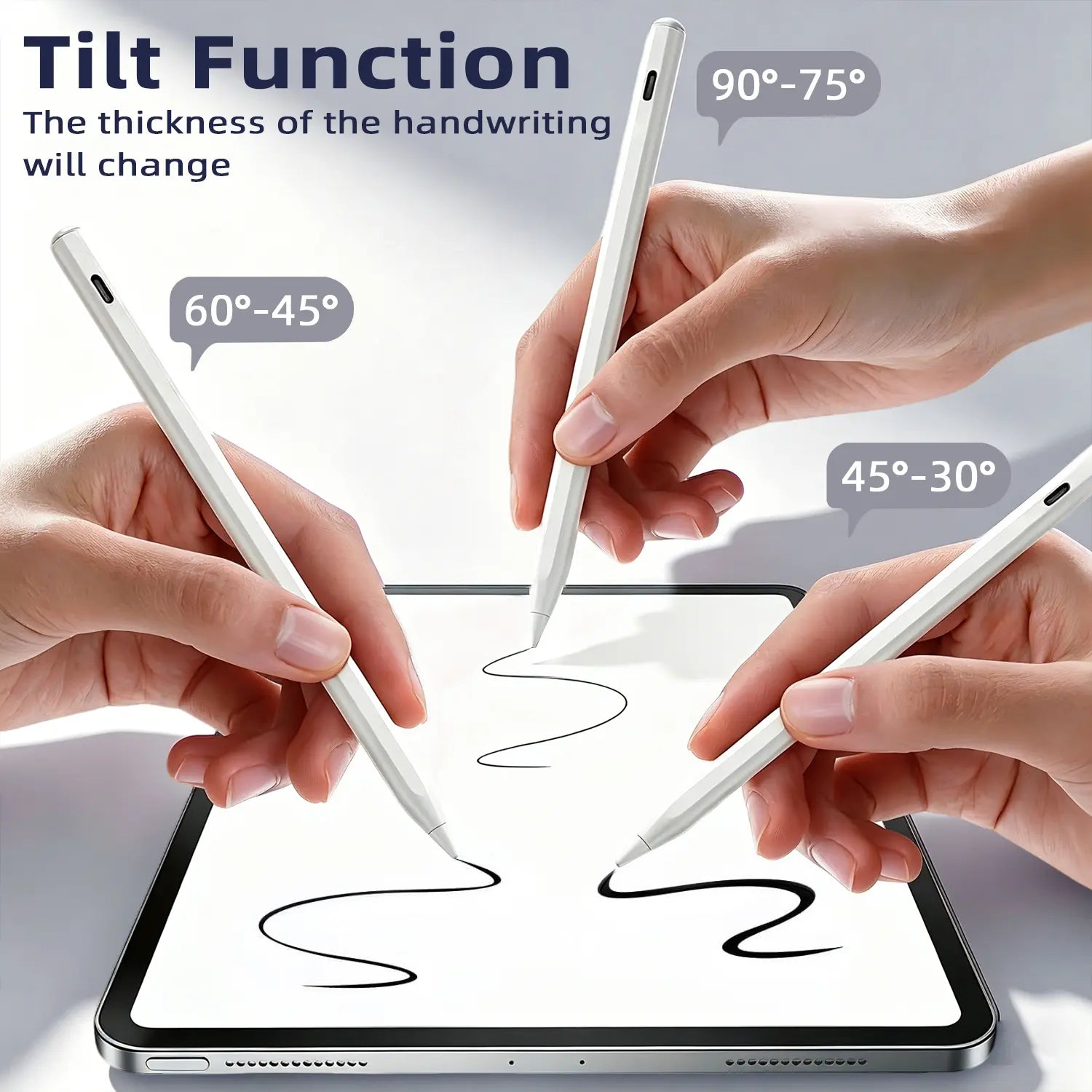Stylus Pen for Ipad Fast Charge with Palm Rejection Tilt Sensitivity Active Touch Screen Pencil Compatible with Ipad 6/7/8/9/10 Pro12.9&11 Air3/4/5 Mini5/6/7 Tiktokshopholidayhaul